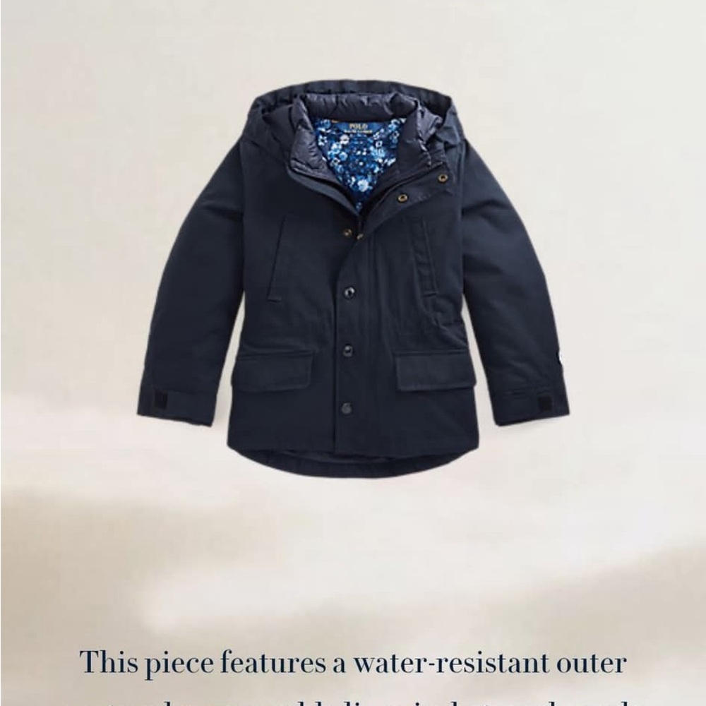 Ralph Lauren Kids Navy Puffer Jacket